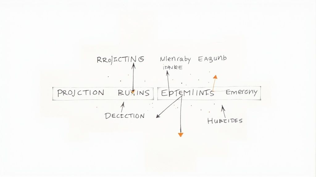 A screenshot from the Mindstamp website showing the interactive video editor interface with buttons and branching options.