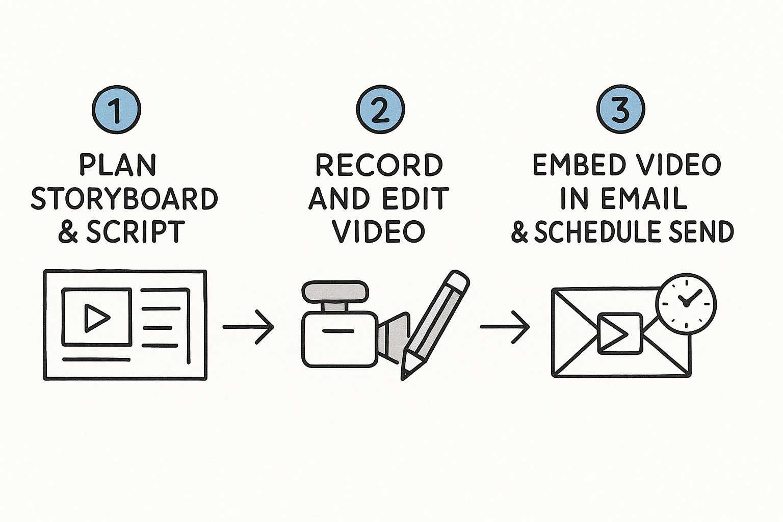Infographic about video email blast