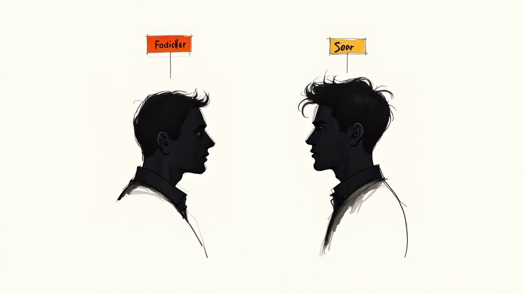 Two actors sitting at a table, deeply engaged in a character discussion for a script.