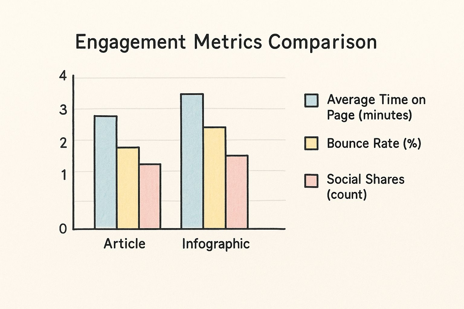 Infographic about content engagement metrics