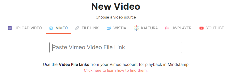 Add any existing video to Mindstamp.