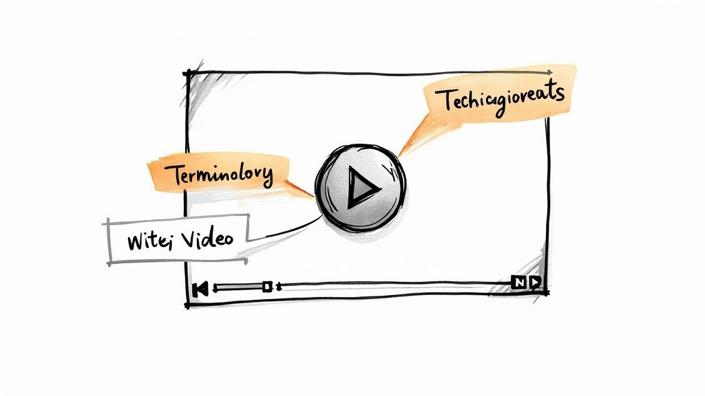 A corporate training session with a woman pointing at a screen.