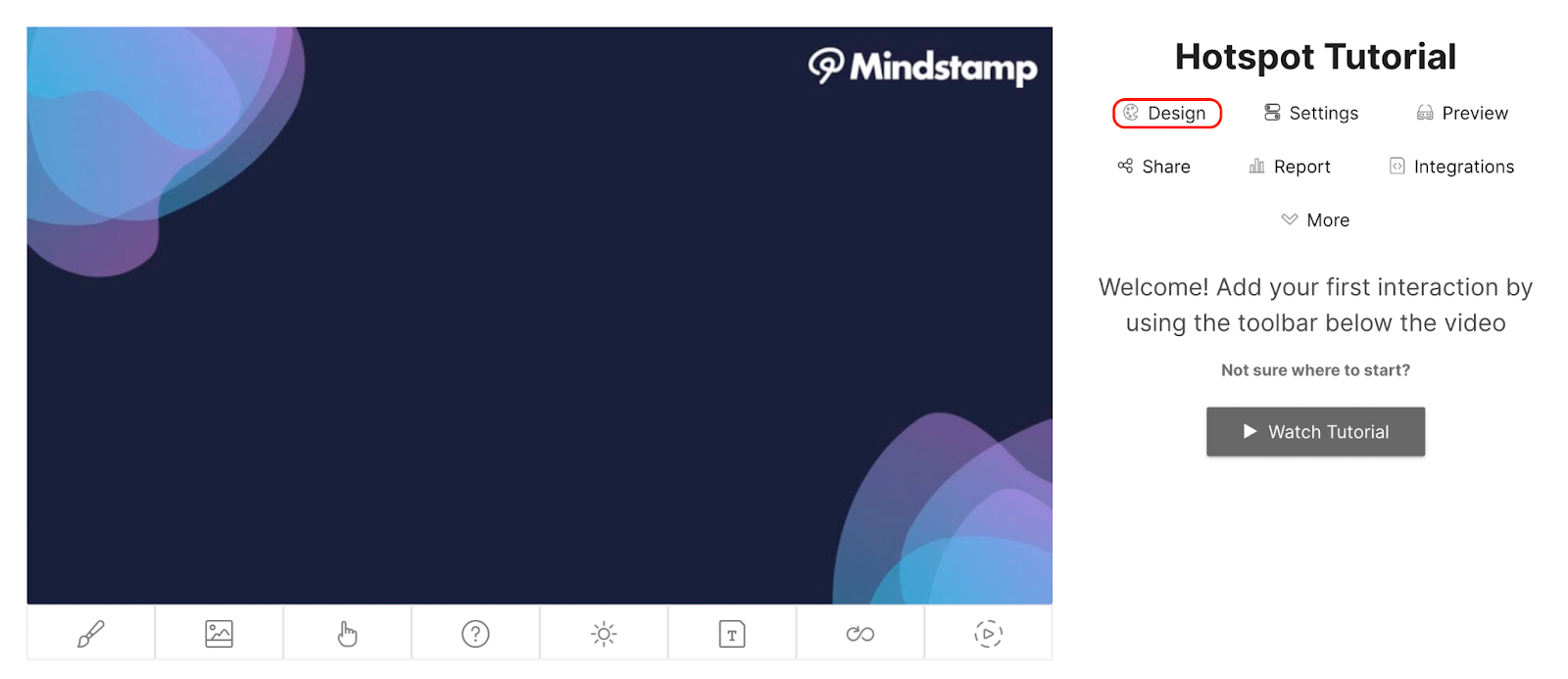 Hotspot design settings available on Mindstamp