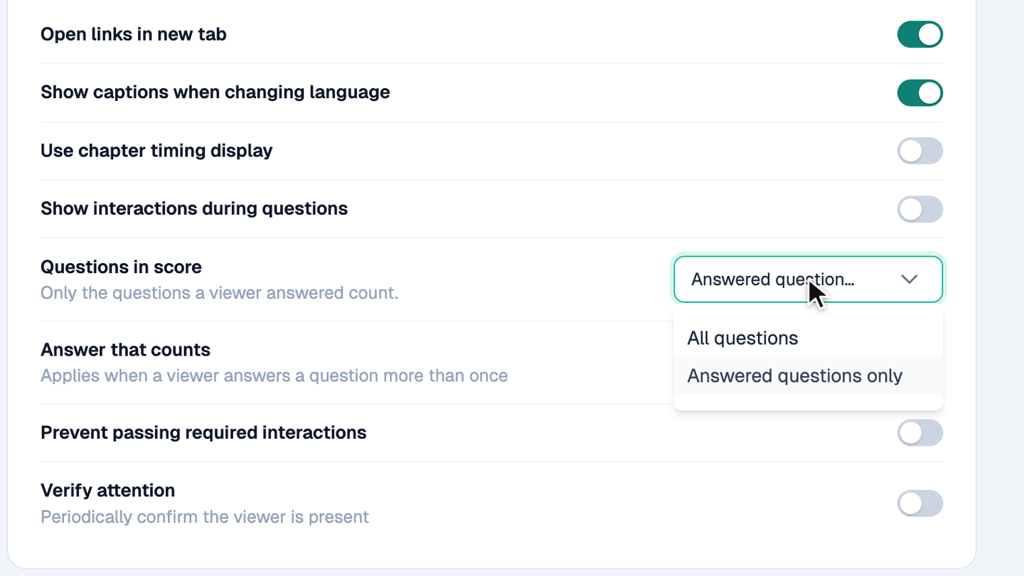 Choose How Quiz Scores Count